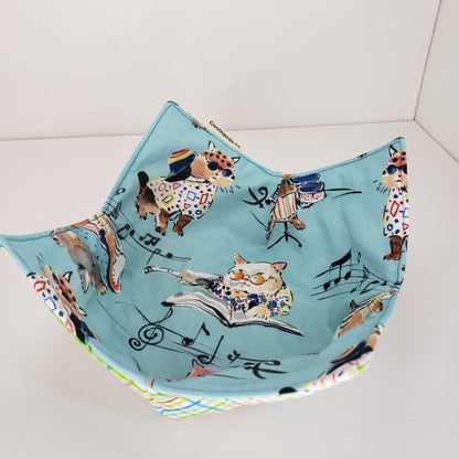 100% Cotton Microwavable Bowl Cozy - Hep Cats