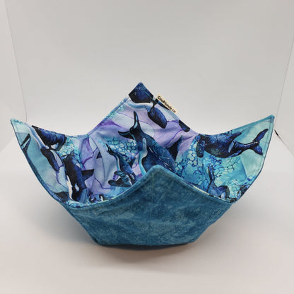 100% Cotton Microwavable Bowl Cozy - Orcinus Orca