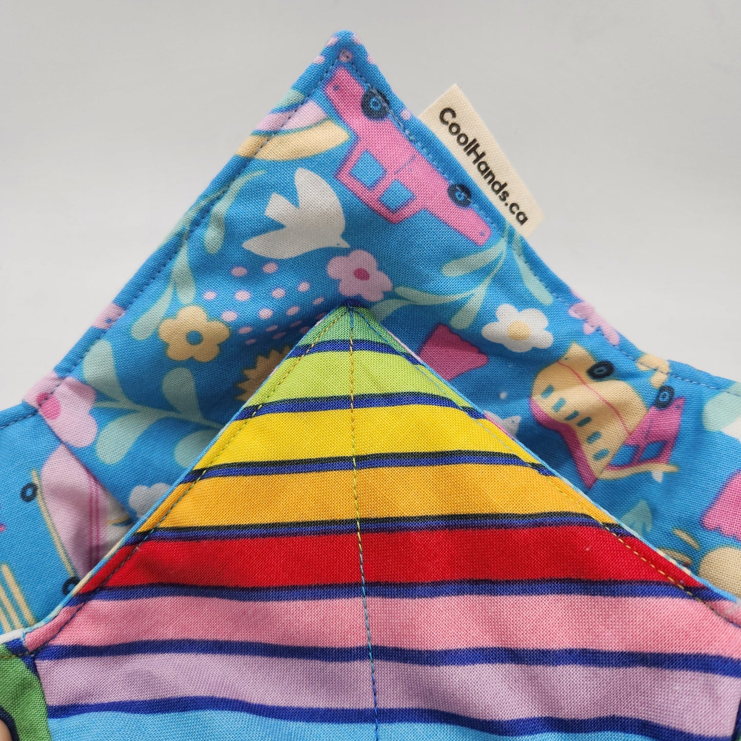 100% Cotton Microwavable Bowl Cozy - Rainbow Haven