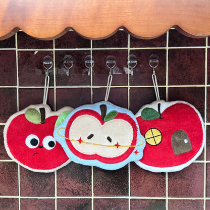 Set of 3 Cute Apple Hanging Hand Towels - Ecoesse