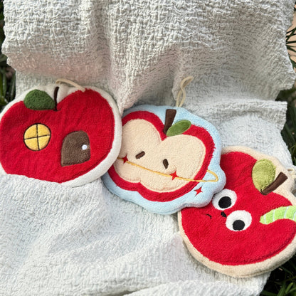 Set of 3 Cute Apple Hanging Hand Towels - Ecoesse