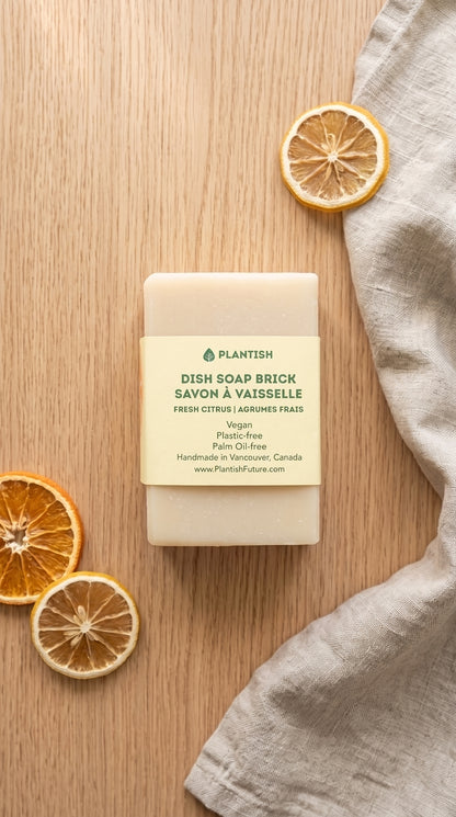 Savon à vaisselle solide aux agrumes frais (brique) 
