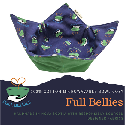 100% Cotton Microwavable Bowl Cozy - Full Bellies