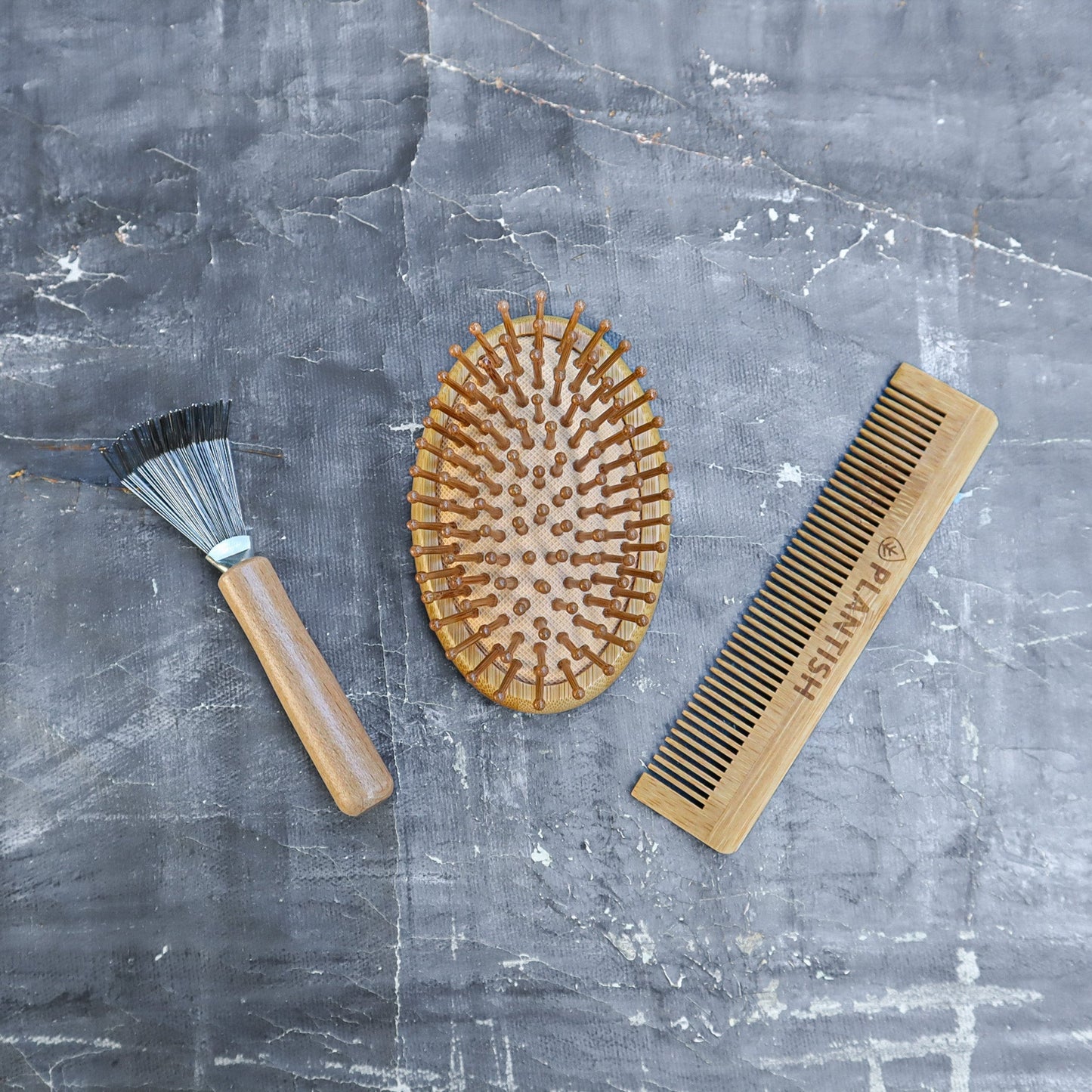 On-The-Go Bamboo Hair Brush Set - Ecoesse 