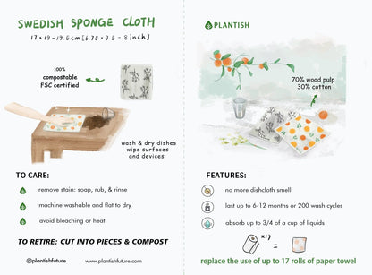 Carrot - Swedish Sponge Cloth - Ecoesse 