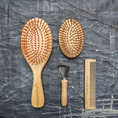 All - in - one Bamboo Hair Brush Set - Ecovie