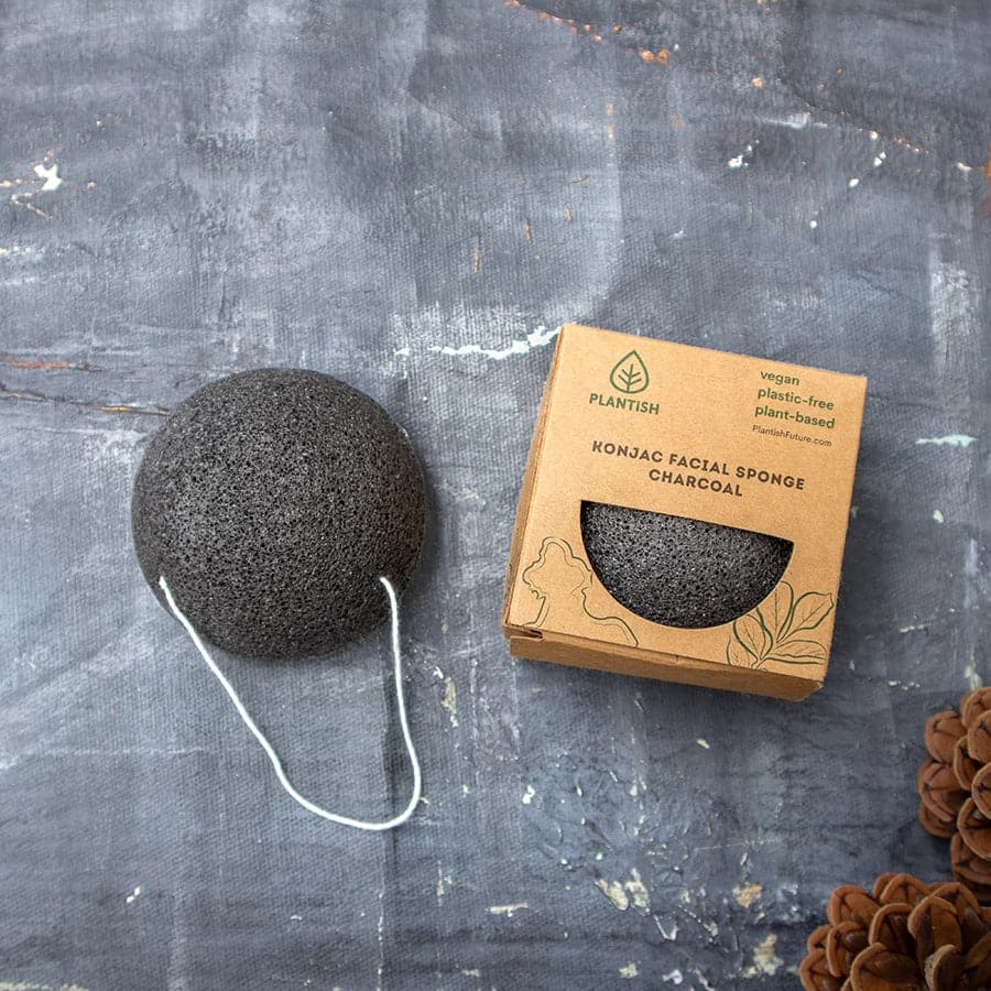 Konjac Facial Sponge - Charcoal - Ecoesse 