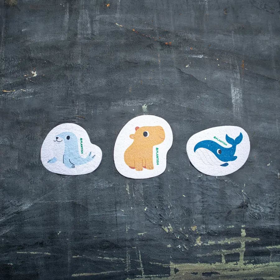 Three animal sponges
