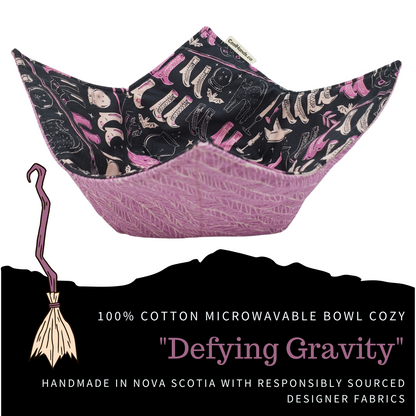 100% Cotton Microwavable Bowl Cozy - Defying Gravity