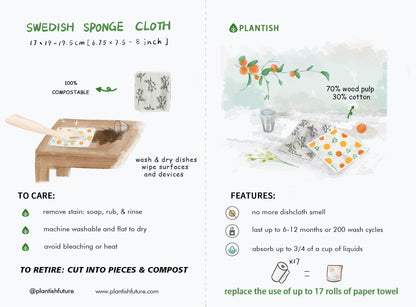 Tickseed - Swedish Sponge Cloth - Ecoesse 
