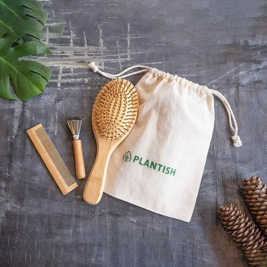 Bamboo Hair Brush Set - Ecoesse