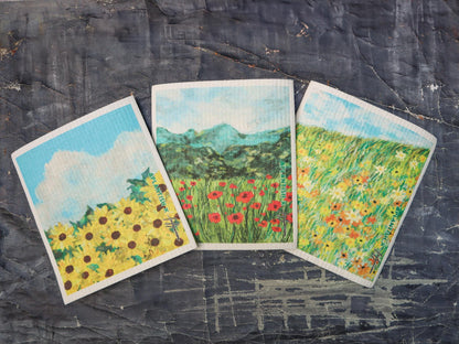 Picturesque Artistry - Swedish Sponge Cloth Set - Ecoesse 