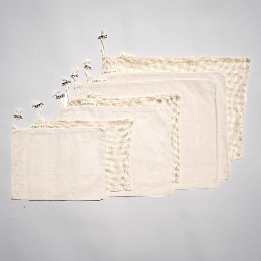 9 Piece - Reusable Grocery Bags (Starter Set) - Ecoesse 