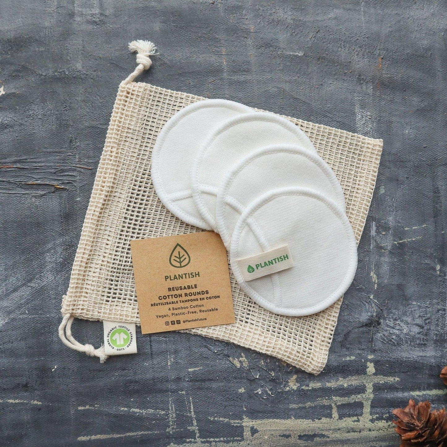 Reusable Cotton Rounds - 100% Cotton - Ecoesse 
