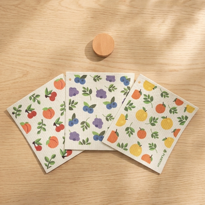 Fruity Cuties - Swedish Sponge Cloth Set + Hook