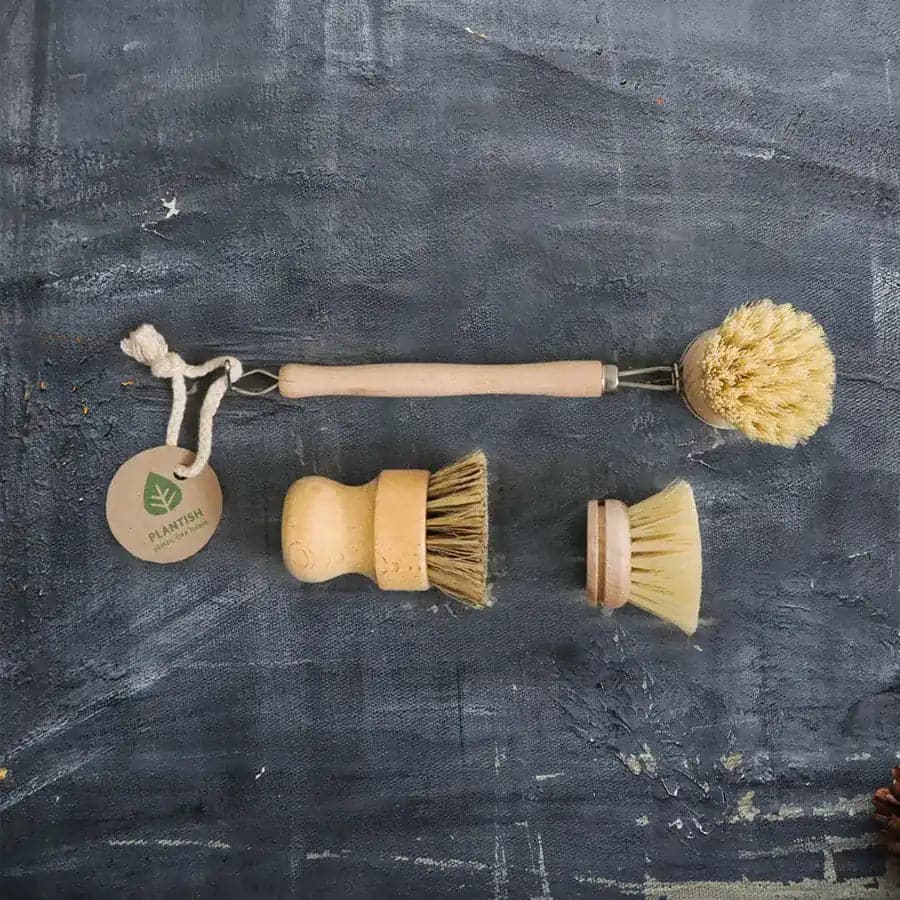 Zero Waste Kitchen Brush Set - Brush Kit - Ecovie