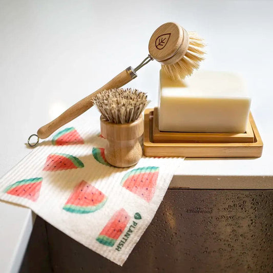 Zero Waste Kitchen Brush Set - Brush Kit - Ecovie