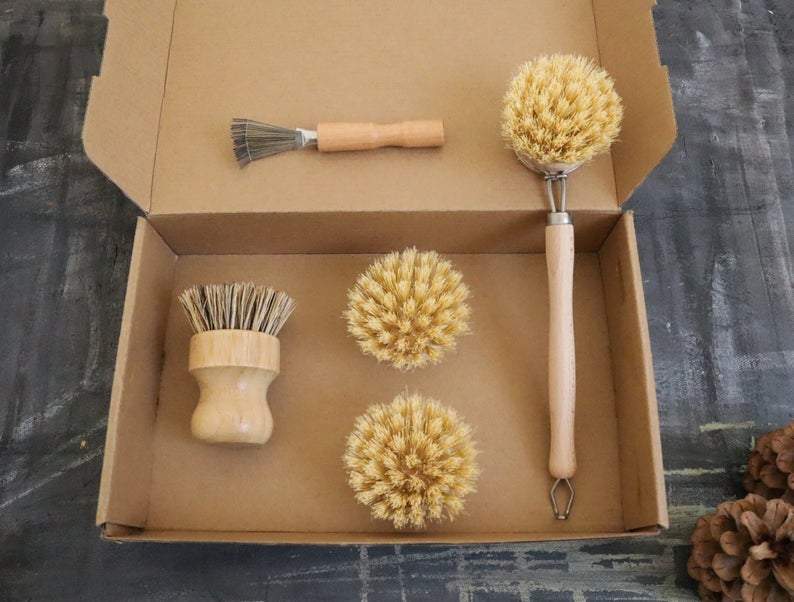 Zero Waste Kitchen Brush Set - Handy Kit - Ecoesse 